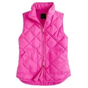 J.Crew Excursion Quilted Vest in Sonic Pink - Size XS